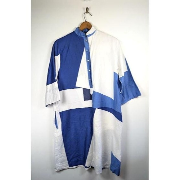 Vintage Catherine Ogust Penthouse Gallery‎ Dress Medium Artsy 70s Signed Tunic